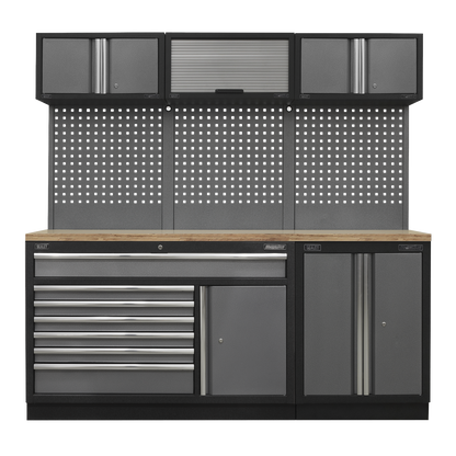 Sealey Superline Pro 2.04m Storage System - Pressed Wood Worktop APMSSTACK11W