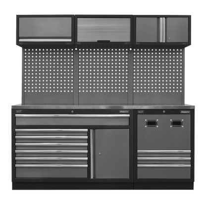 Sealey Modular Storage System Combo - Stainless Steel Worktop APMSSTACK14SS