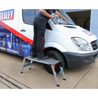 Sealey 2-Tread Trade Aluminium Folding Platform EN 14183 APS2