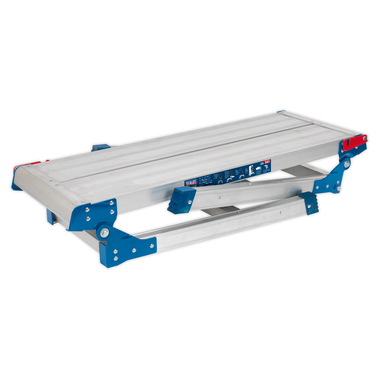 Sealey 2-Tread Aluminium Folding Platform - EN 131 APS2E