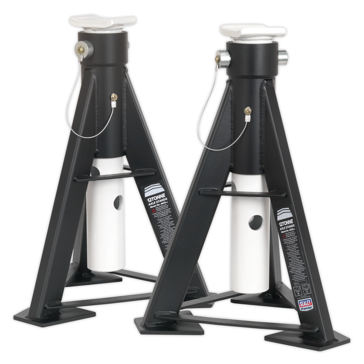 Sealey Axle Stands (Pair) 12tonne Capacity per Stand AS12