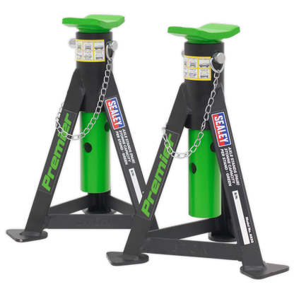 Sealey Axle Stands (Pair) 3tonne Capacity per Stand - Green AS3G