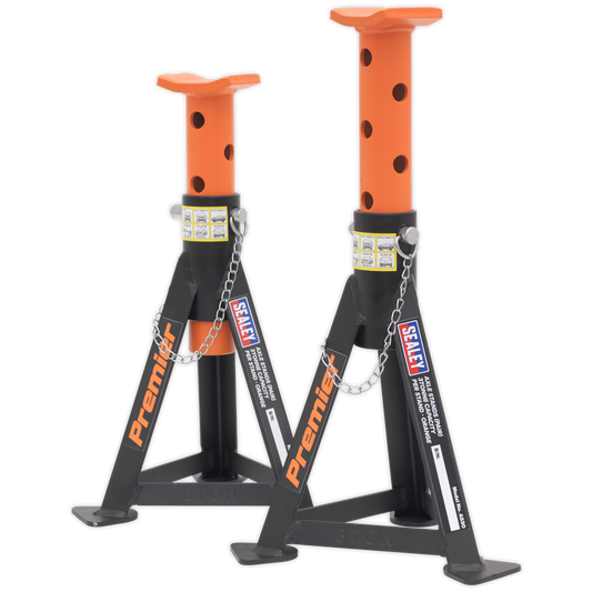 Sealey Axle Stands (Pair) 3tonne Capacity per Stand - Orange AS3O