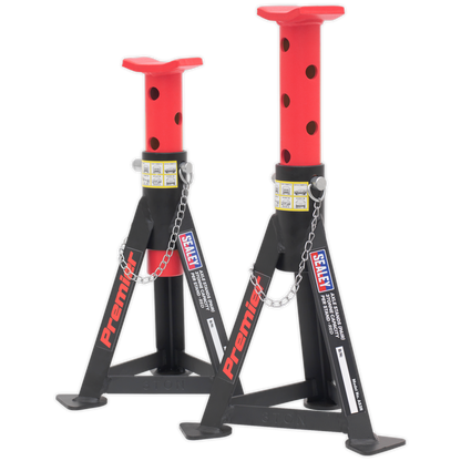 Sealey Axle Stands (Pair) 3tonne Capacity per Stand - Red AS3R