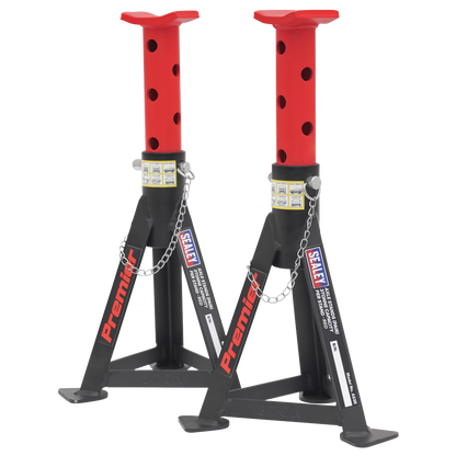 Sealey Axle Stands (Pair) 3tonne Capacity per Stand - Red AS3R