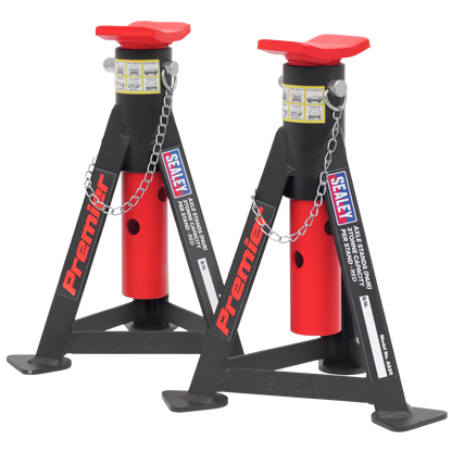 Sealey Axle Stands (Pair) 3tonne Capacity per Stand - Red AS3R