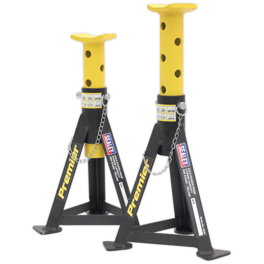 Sealey Axle Stands (Pair) 3tonne Capacity per Stand - Yellow AS3Y
