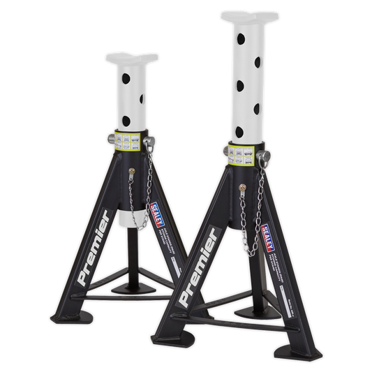 Sealey Axle Stands (Pair) 6tonne Capacity per Stand - White AS6