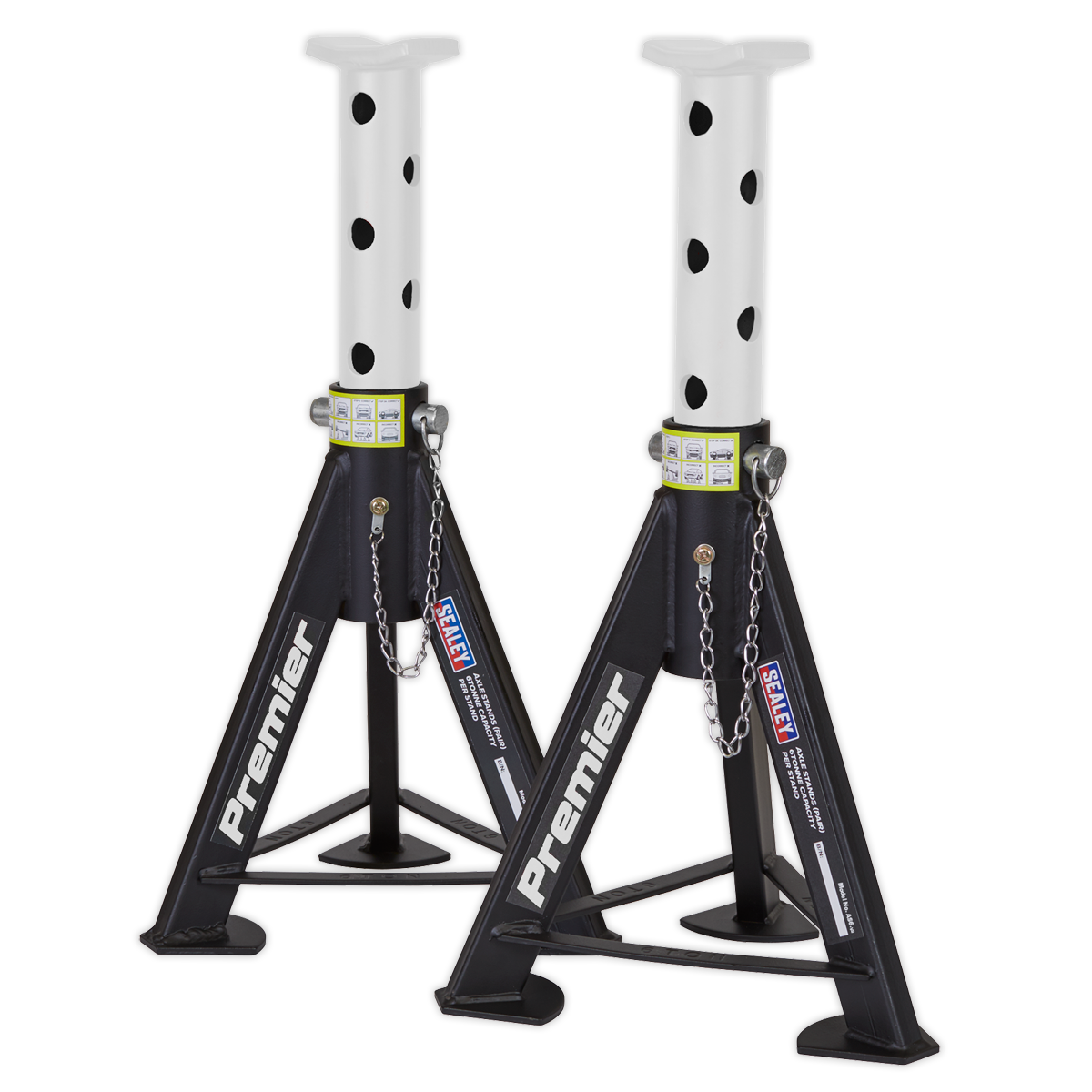 Sealey Axle Stands (Pair) 6tonne Capacity per Stand - White AS6