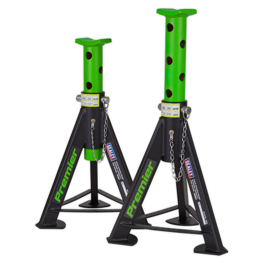 Sealey Axle Stands (Pair) 6tonne Capacity per Stand - Green AS6G