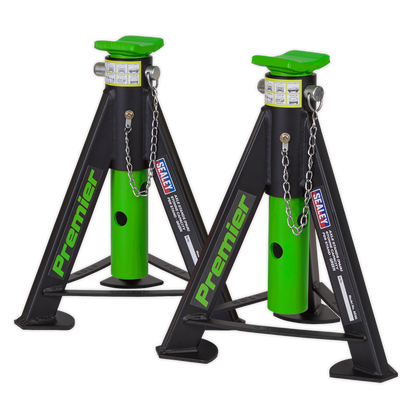 Sealey Axle Stands (Pair) 6tonne Capacity per Stand - Green AS6G