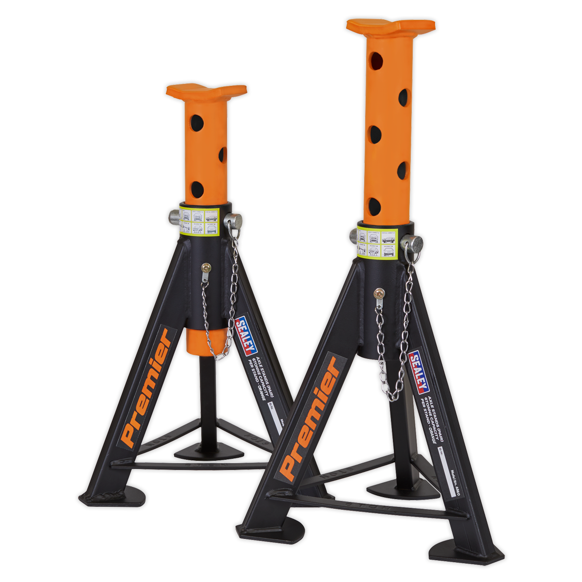 Sealey Axle Stands (Pair) 6tonne Capacity per Stand - Orange AS6O