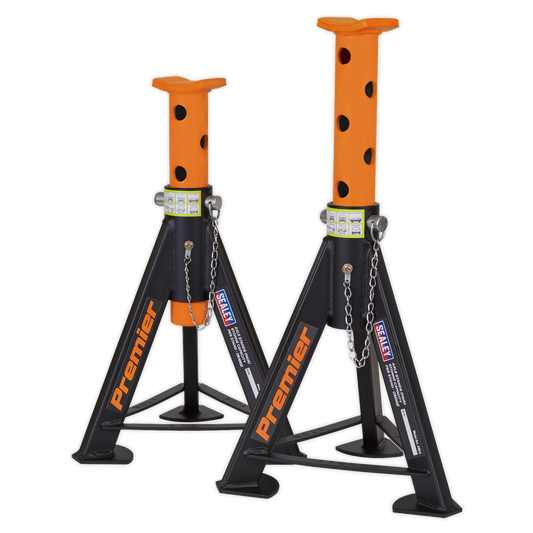 Sealey Axle Stands (Pair) 6tonne Capacity per Stand - Orange AS6O