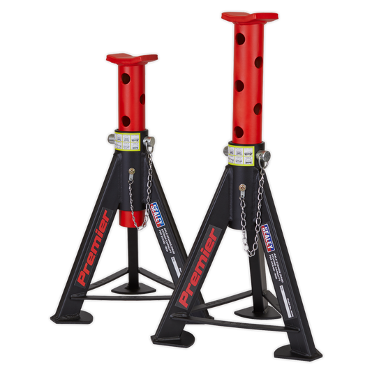 Sealey Axle Stands (Pair) 6tonne Capacity per Stand - Red AS6R