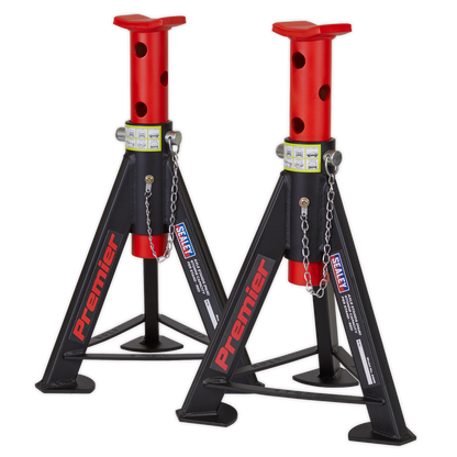 Sealey Axle Stands (Pair) 6tonne Capacity per Stand - Red AS6R