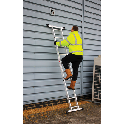 Sealey 4-Way Aluminium Scaffold Ladder EN 131 ASCL2
