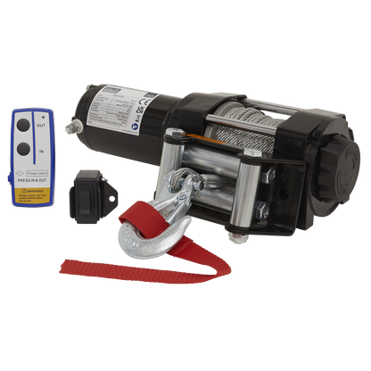 Sealey 12V ATV Winch 1000kg Line Pull ATV1000W