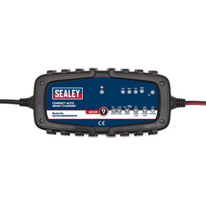 Sealey 2A 9-Cycle 6/12V Compact Smart Trickle Charger AUTOCHARGE200HF