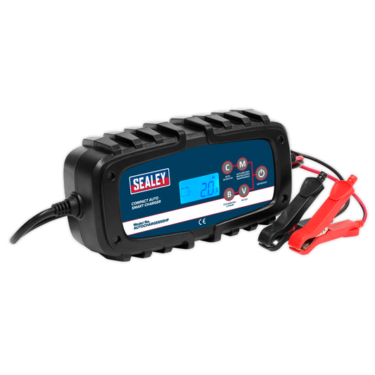 Sealey 6.5A 9-Cycle 6/12V Compact Smart Charger & Maintainer AUTOCHARGE650HF