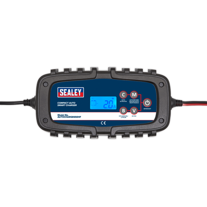 Sealey 6.5A 9-Cycle 6/12V Compact Smart Charger & Maintainer AUTOCHARGE650HF