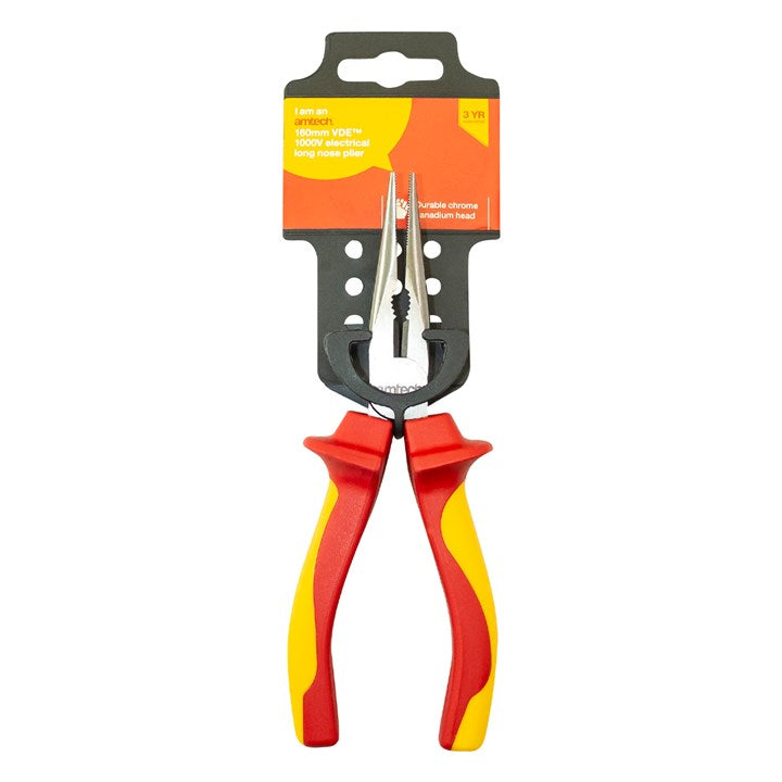 Amtech 160mm VDE long nose plier B0652