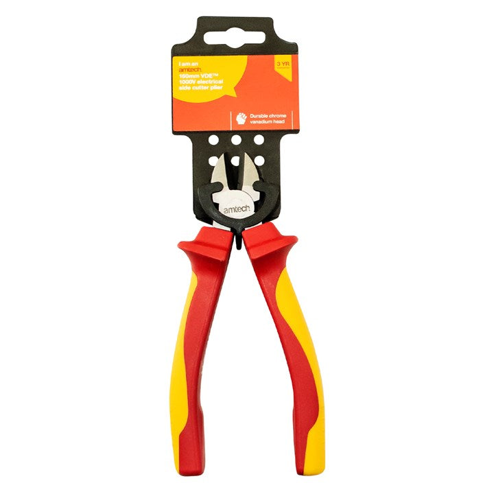 Amtech 160mm VDE side cutter plier B0653
