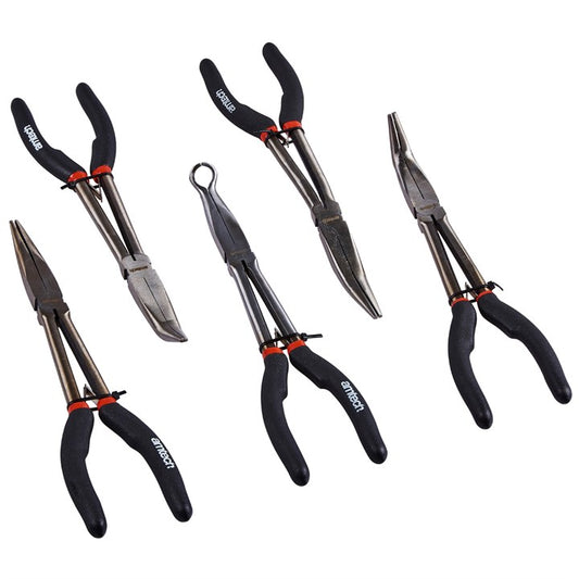 Amtech 5 Piece 280mm ( 11") Long reach plier set B0790