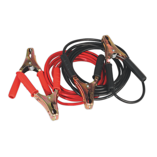 Sealey 600A Copper Booster Cables - 25mm² x 5m HD Clamps BC25/5/HD