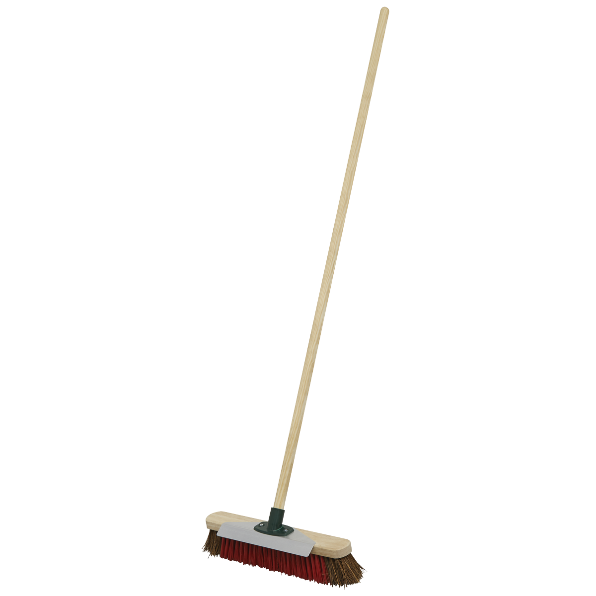 Sealey 16"(405mm) Heavy-Duty Stiff/Hard Bristle Broom with Scraper BM16SC