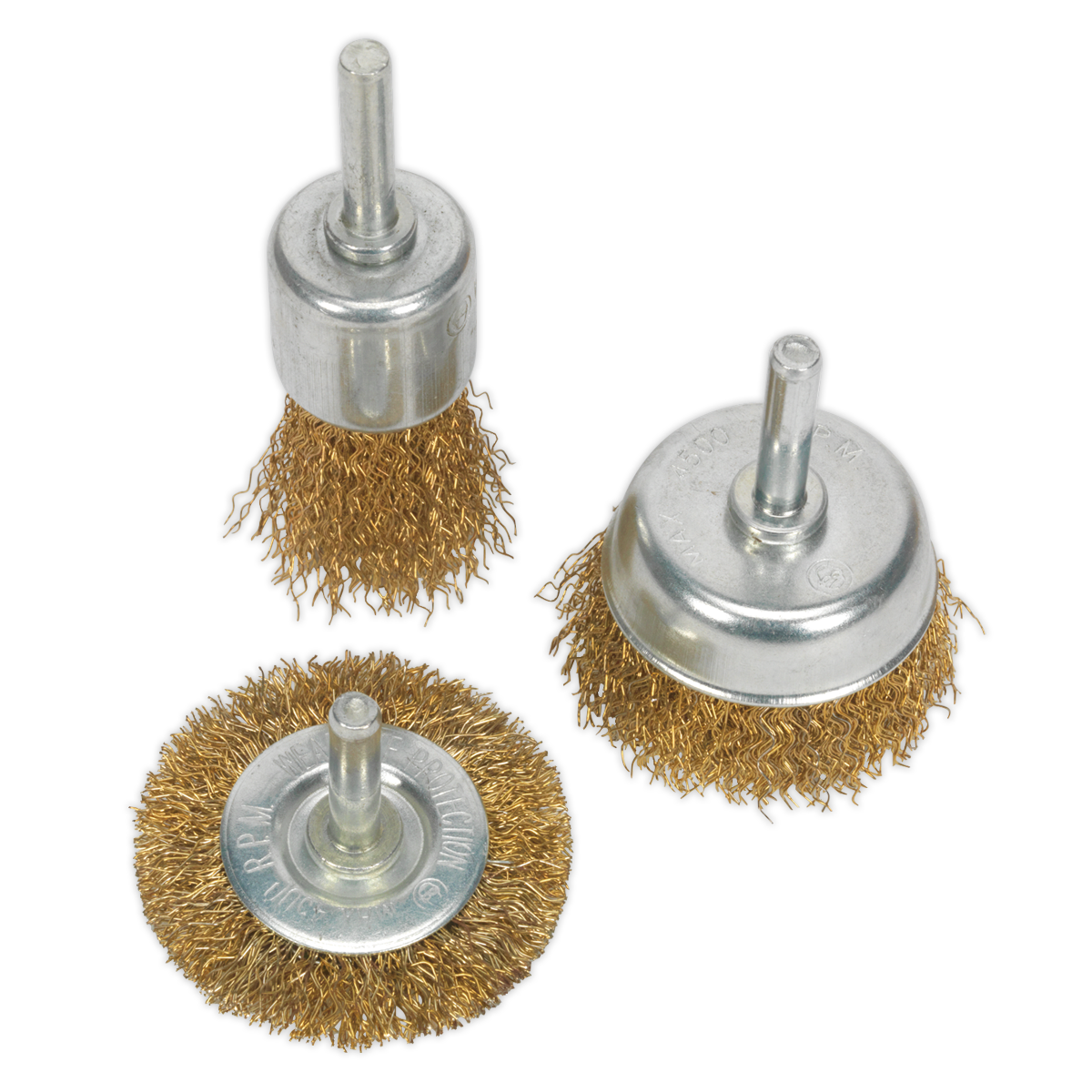 Sealey 3pc Wire Brush Set BWBS03