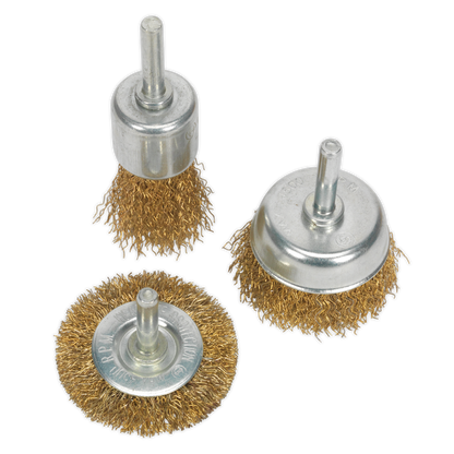 Sealey 3pc Wire Brush Set BWBS03