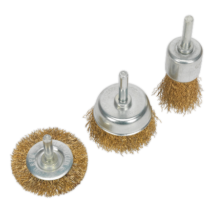 Sealey 3pc Wire Brush Set BWBS03