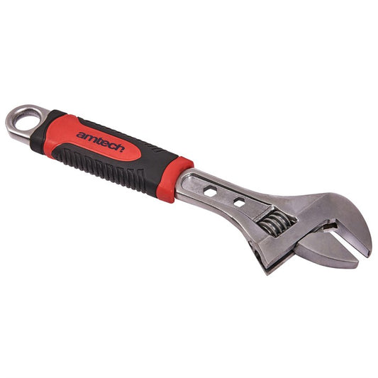 Amtech 250mm (10") Adjustable wrench with 2 extra hex sockets (7mm & 9mm) C1690