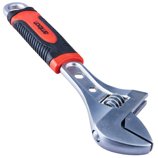 Amtech 300mm (12") Adjustable wrench with 2 extra hex sockets (8mm & 10mm) C1695