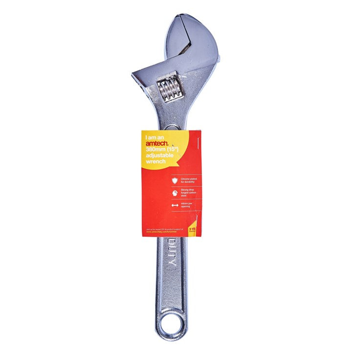 Amtech 380mm (15") Adjustable wrench with 44mm (1.7") jaw opening C2200