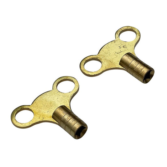 Amtech 2 Piece brass radiator key set C3110