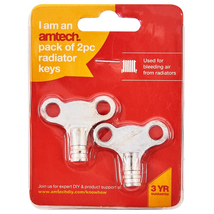 Amtech 2 Piece radiator key set - clock Type C3125