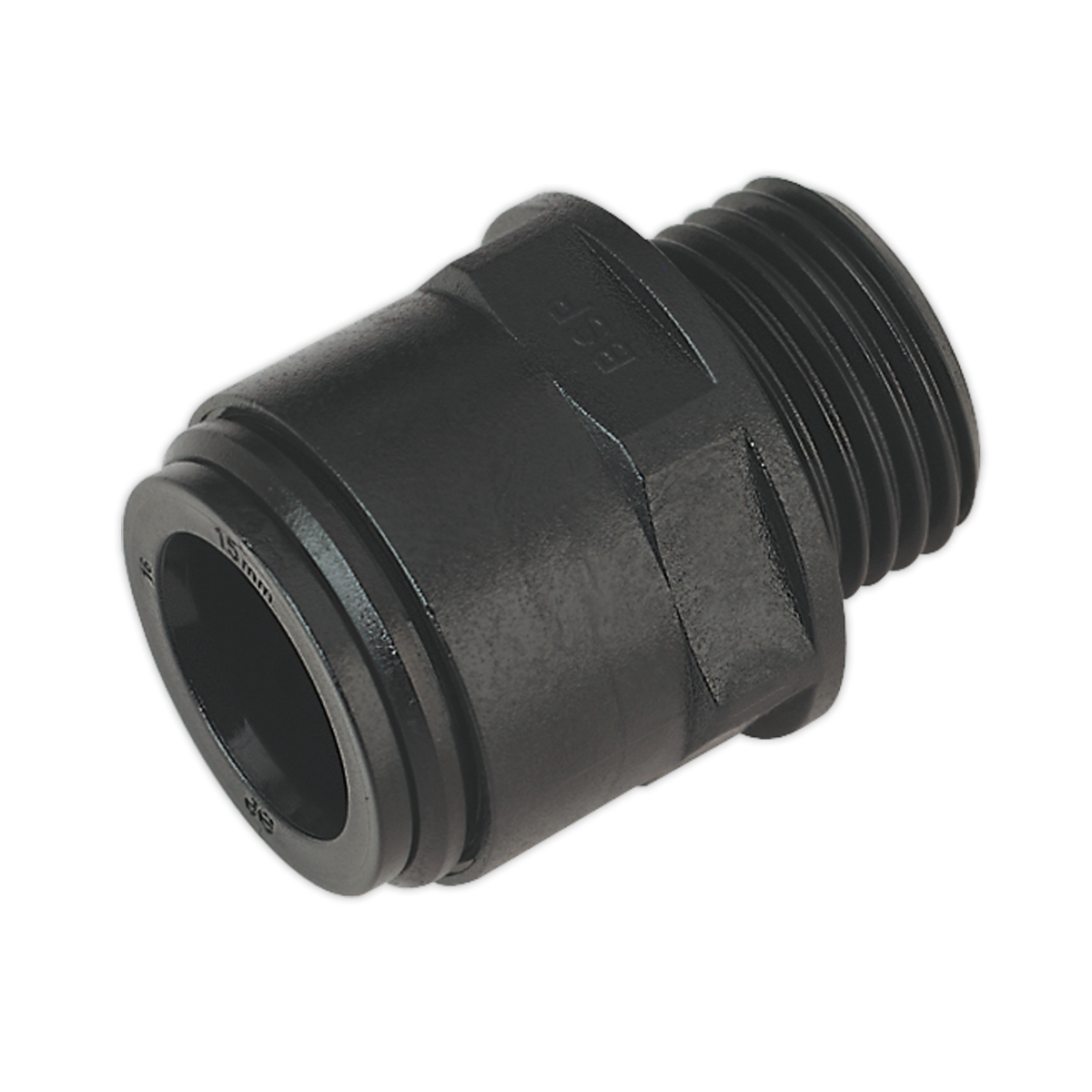 Sealey 15mm Straight Adaptor 1/2"BSP - Pack of 2 CAS15SA