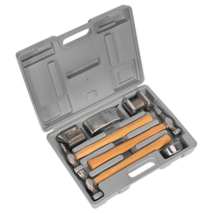 Sealey 7pc Drop-Forged Panel Beating Set with Hickory Shafts CB507