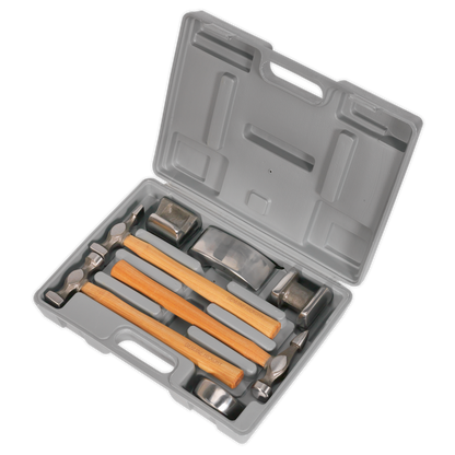 Sealey 7pc Drop-Forged Panel Beating Set with Hickory Shafts CB507