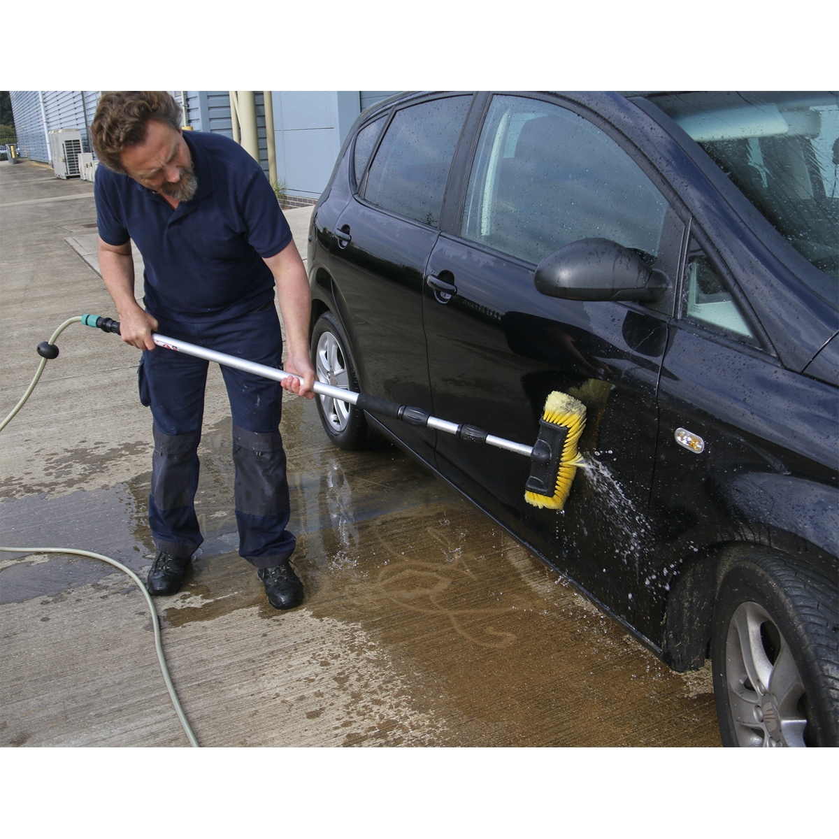 Sealey 3m 5-Sided Flo-Thru Brush with Telescopic Handle CC953