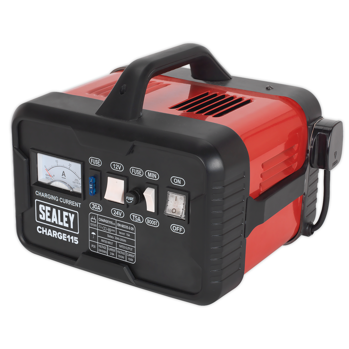 Sealey 19A 12V/24V Battery Charger CHARGE115
