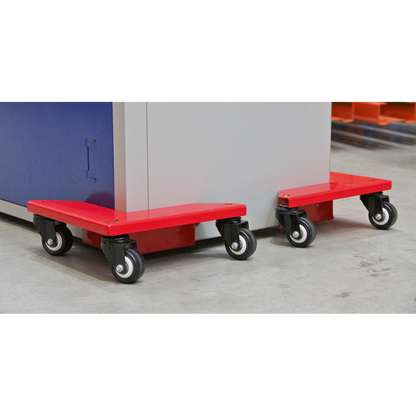 Sealey Set of 4 Corner Transport Dollies - 150kg Capacity CM4