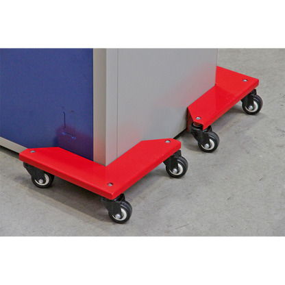 Sealey Set of 4 Corner Transport Dollies - 150kg Capacity CM4