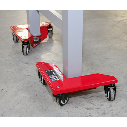 Sealey Set of 4 Corner Transport Dollies - 150kg Capacity CM4