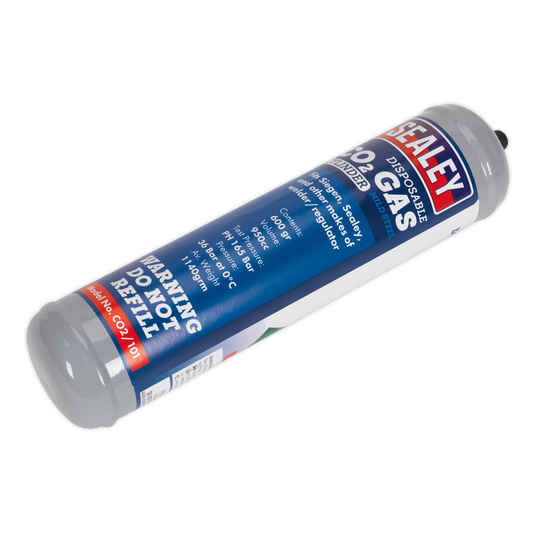 Sealey Disposable Carbon Dioxide Gas Cylinder 600g CO2/101