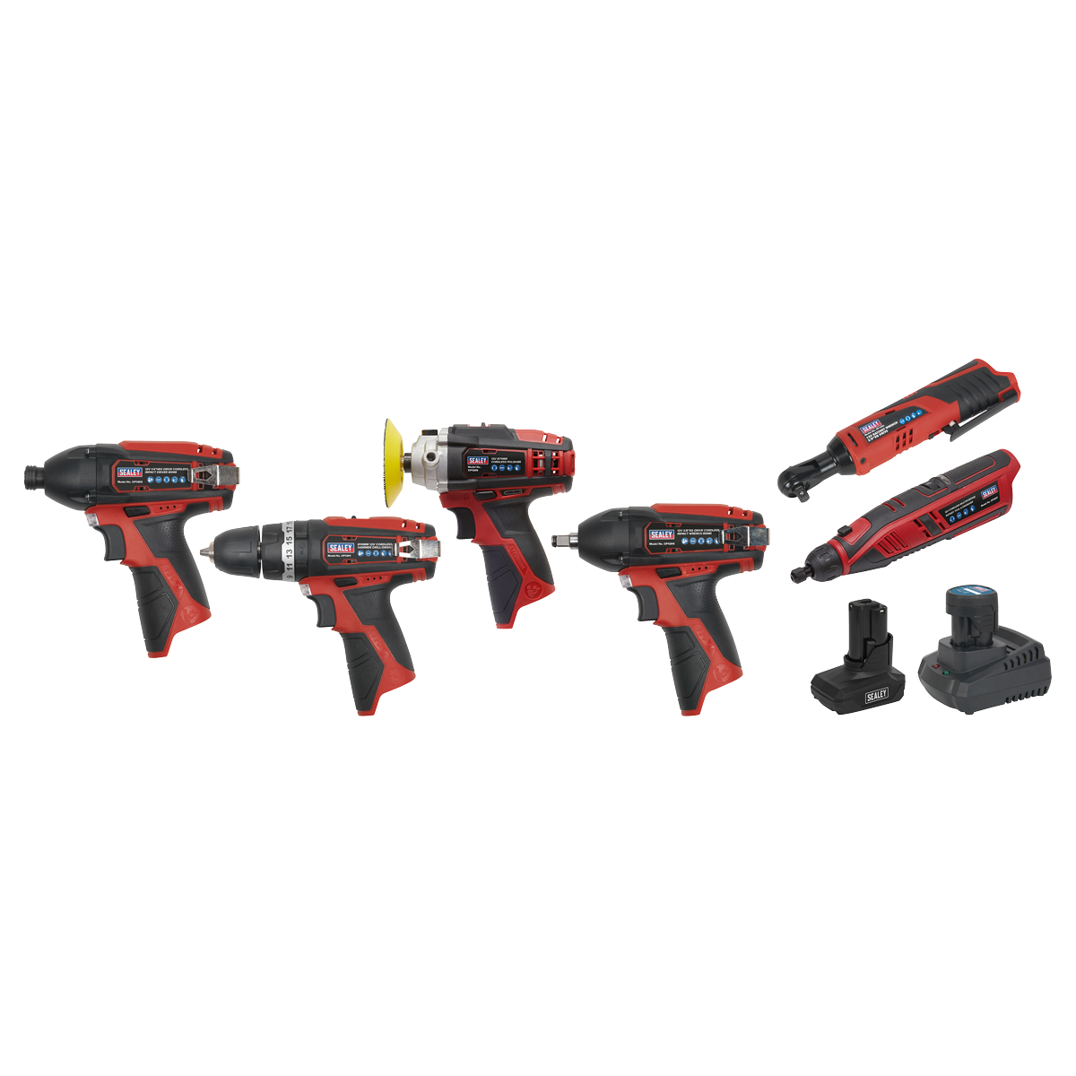 Sealey 6 x 12V SV12 Series Cordless Power Tool Combo Kit CP1200COMBO2