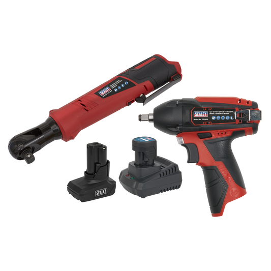 Sealey 2 x 12V SV12 Series Cordless Power Tool Combo Kit CP1200COMBO8