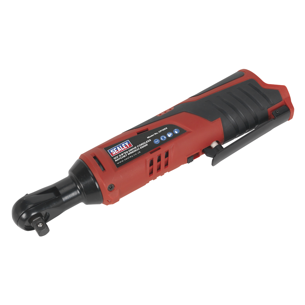 Sealey 12V SV12 Series 3/8"Sq Drive Cordless Ratchet Wrench 45Nm - Body Only CP1202