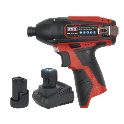 Sealey 12V SV12 Series 1/4"Hex Drive Impact Driver Kit - 2 Batteries CP1203KIT
